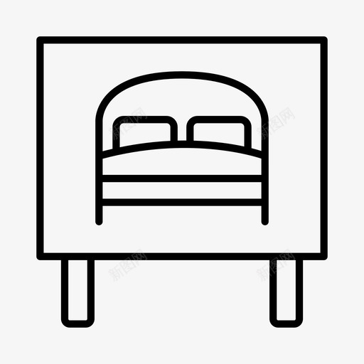 住宿床床和早餐图标svg_新图网 https://ixintu.com 住宿 床 床和早餐 度假村 汽车旅馆 酒店