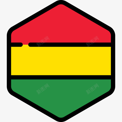 玻利维亚国旗收藏5六边形图标svg_新图网 https://ixintu.com 六边形 国旗收藏5 玻利维亚