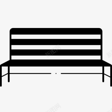 金属长凳座椅图标图标