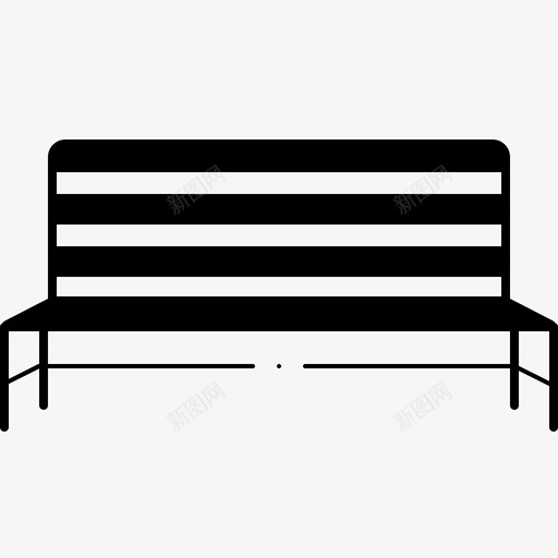 金属长凳座椅图标svg_新图网 https://ixintu.com 座椅 金属 长凳 长椅