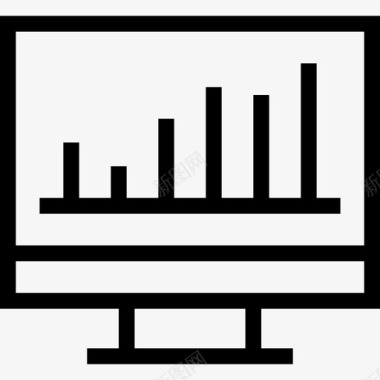 监视器网页开发6线性图标图标