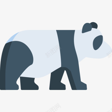 熊猫熊动物27扁平图标图标