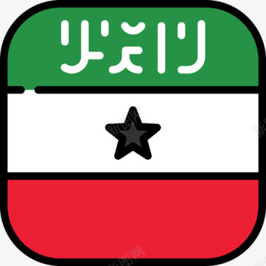 索马里兰旗帜收藏6圆形广场图标图标