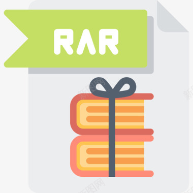 Rar文件文件夹4平面图标图标