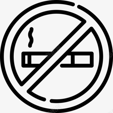 禁止吸烟33号酒店直系图标图标