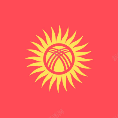 吉尔吉斯斯坦国际旗帜4广场图标图标