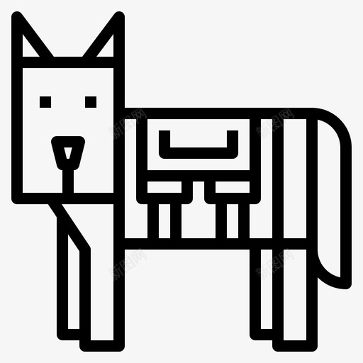 警犬宠物图标svg_新图网 https://ixintu.com 宠物 警犬
