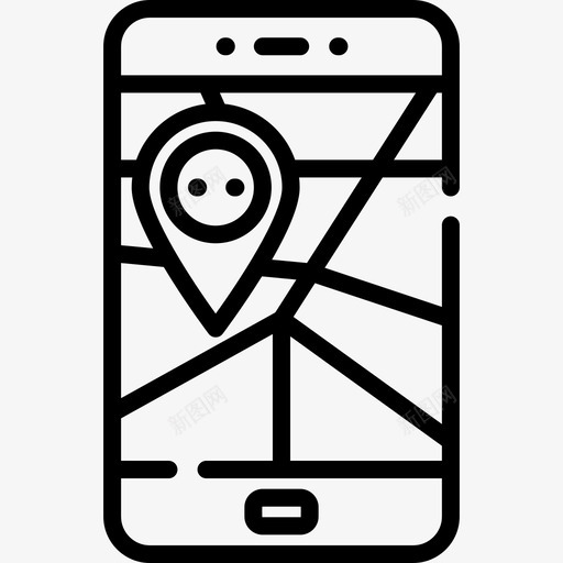 Gps冒险运动8线性图标svg_新图网 https://ixintu.com Gps 冒险运动8 线性