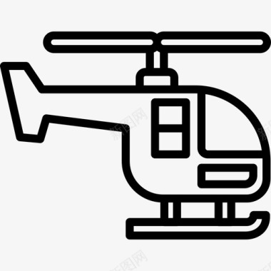 直升机9号机场直线型图标图标