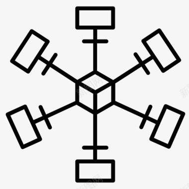 区块链连接加密货币图标图标