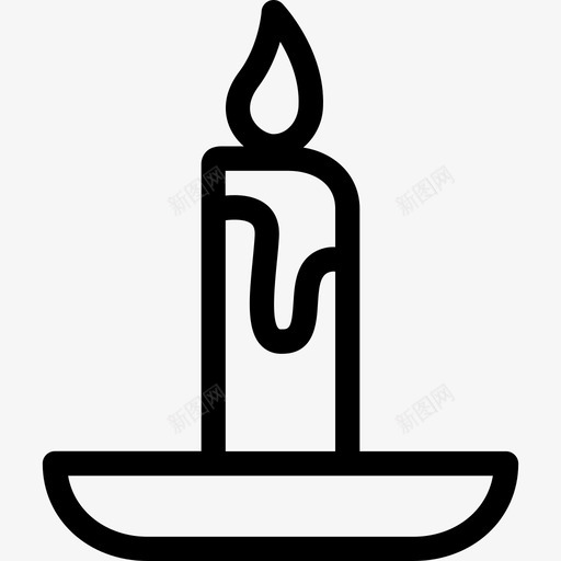 蜡烛节日庆典2线性图标svg_新图网 https://ixintu.com 线性 节日庆典2 蜡烛