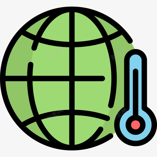 全球变暖生态学7线性颜色图标svg_新图网 https://ixintu.com 全球变暖 生态学7 线性颜色