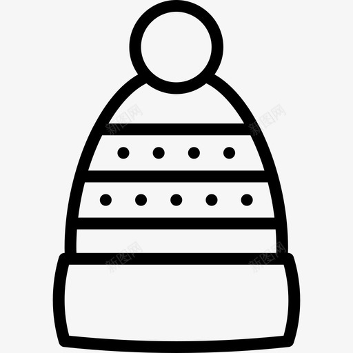 冬季帽男士配件2直线型图标svg_新图网 https://ixintu.com 冬季帽 男士配件2 直线型