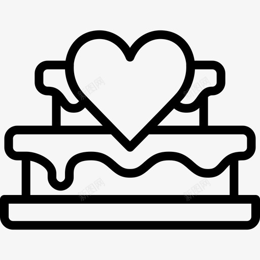 婚礼蛋糕浪漫生活方式8直系图标svg_新图网 https://ixintu.com 婚礼蛋糕 浪漫生活方式8 直系