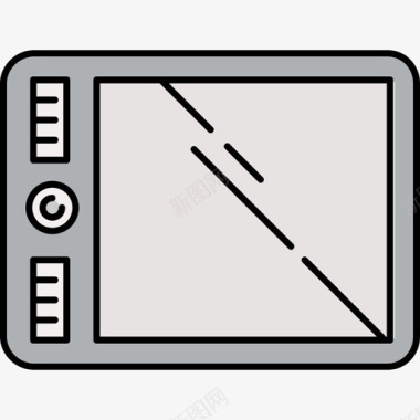 平板电脑图形工具6彩色128px图标图标