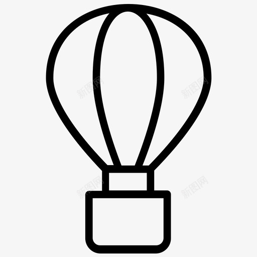 热气球气球航空运输图标svg_新图网 https://ixintu.com 气球 气球乘坐 热气球 爱好和兴趣线图标 空中旅行 航空运输