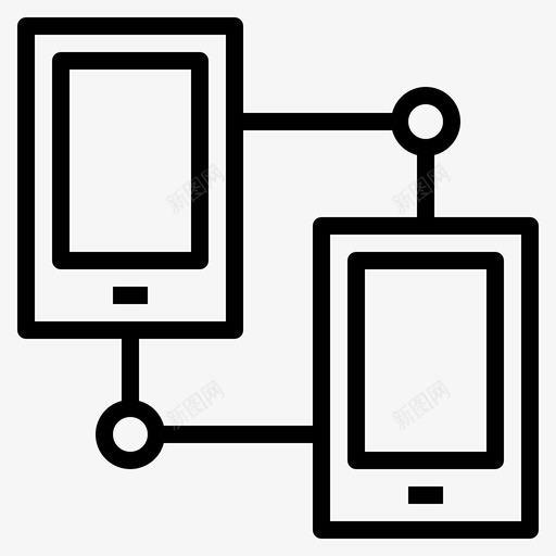 社交连接器网络图标svg_新图网 https://ixintu.com 共享 硬件 社交 网络 连接器