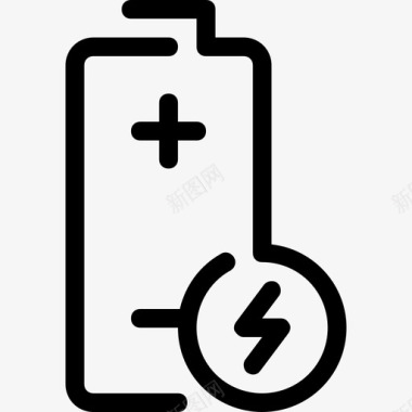 电池能量8线性图标图标