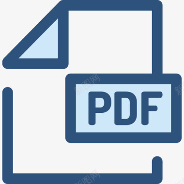 Pdf文件和文件夹8蓝色图标图标