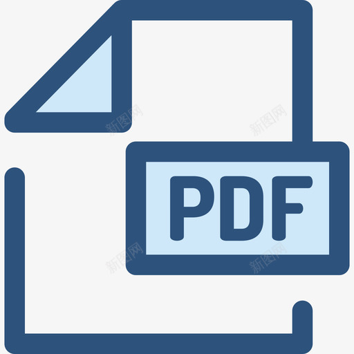 Pdf文件和文件夹8蓝色图标svg_新图网 https://ixintu.com Pdf 文件和文件夹8 蓝色