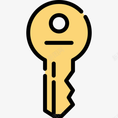 门钥匙实物资产4线性颜色图标图标