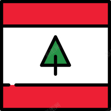 黎巴嫩国旗收藏3广场图标图标