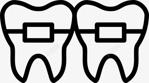 牙齿牙套口腔图标图标