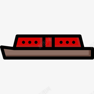 船运输19线性颜色图标图标