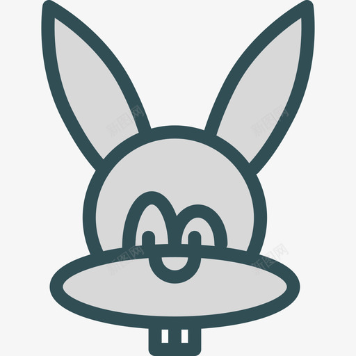 复活节兔子假日8线性颜色图标svg_新图网 https://ixintu.com 假日8 复活节兔子 线性颜色