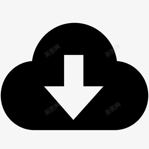 clouddownsvg_新图网 https://ixintu.com clouddown