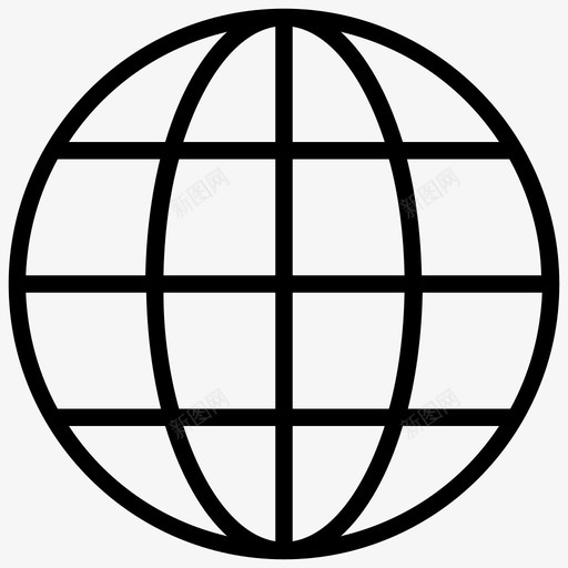 全球地球星球图标svg_新图网 https://ixintu.com www 世界 全球 地球 星球 营销战略线图标
