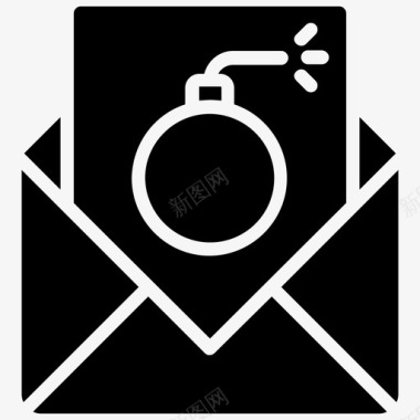 垃圾邮件恶意邮件病毒通知图标图标