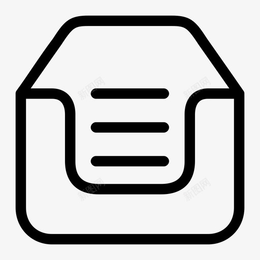 收件箱存档分类图标svg_新图网 https://ixintu.com 分类 存档 收件箱 文件 文档