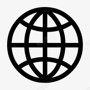 网络全球网格图标图标
