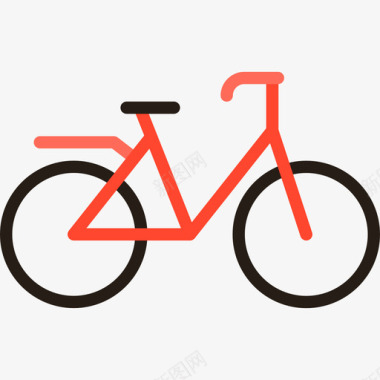 自行车时髦风格2平坦图标图标