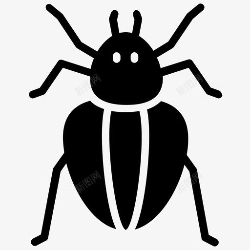 科罗拉多甲虫粪甲虫昆虫图标svg_新图网 https://ixintu.com 偏见昆虫 昆虫 昆虫字形图标 科罗拉多甲虫 粪甲虫 金龟子甲虫
