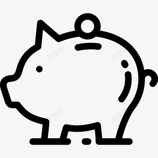 存钱罐购物12直系图标svg_新图网 https://ixintu.com 存钱罐 直系 购物12