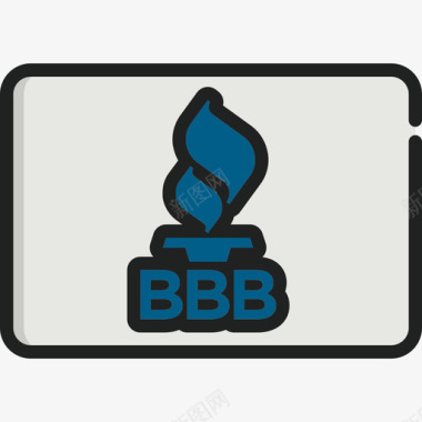 Bbb信用卡3线性颜色图标图标