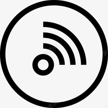 Wifi通讯图标轮廓图标