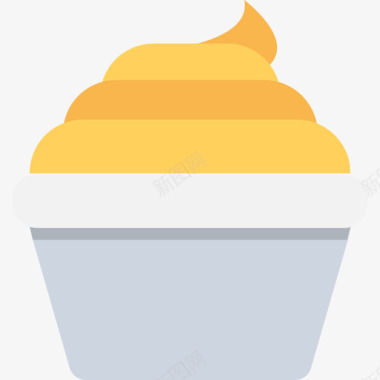 纸杯蛋糕食物17扁平图标图标