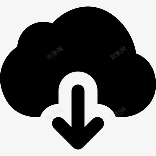 云计算基础3坚实图标svg_新图网 https://ixintu.com 云计算 坚实 基础3