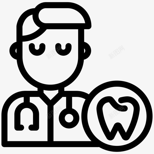 医生保健医疗图标svg_新图网 https://ixintu.com 保健 医生 医疗 听诊器 牙齿