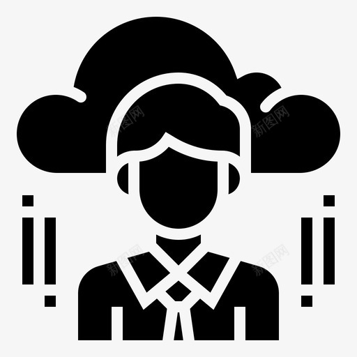 个人云数据图标svg_新图网 https://ixintu.com 个人 云 云服务标志符号 技术 数据 文件