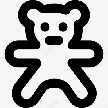 泰迪熊19号宝宝轮廓图标图标