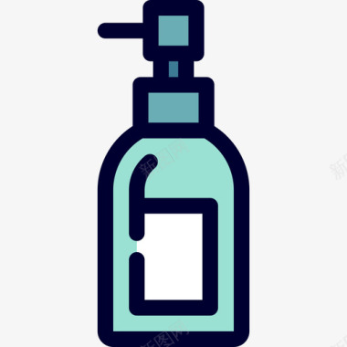 清洁剂美容10线性颜色图标图标