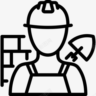 砌砖工职业图标图标