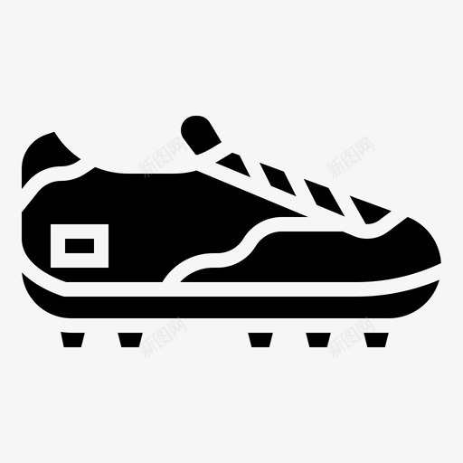 鞋运动足球穿图标svg_新图网 https://ixintu.com 穿 足球 足球字形 鞋运动