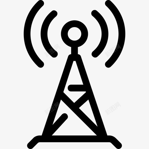 Wifi通信43线性图标svg_新图网 https://ixintu.com Wifi 线性 通信43