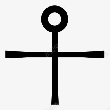 十字架阿努比斯埃及人图标图标