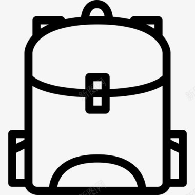 背包学校和童年直系图标图标